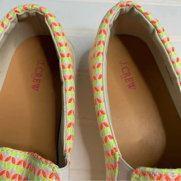 J. Crew Neon Geometric Slip On Sneakers - Picture 2 of 9